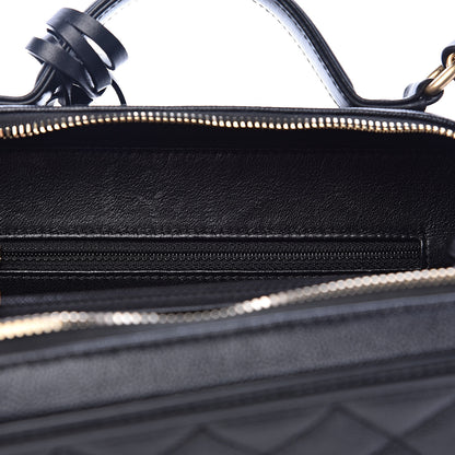 Chanel Caviar Quilted Medium CC Filigree Vanity Case Black 12 of 13