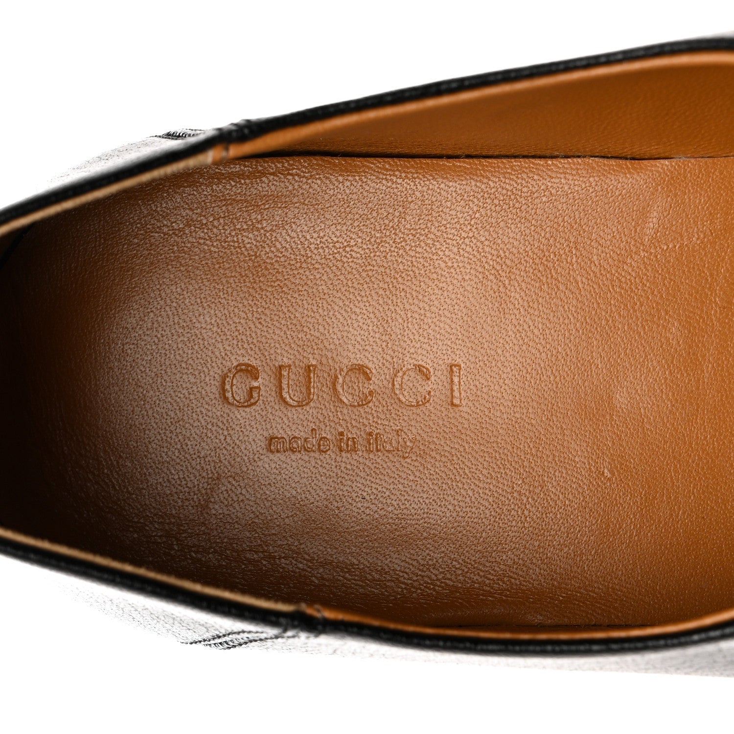 Gucci Goatskin Womens Horsebit Mid-Heel Loafers 36.5 Black 6 of 8