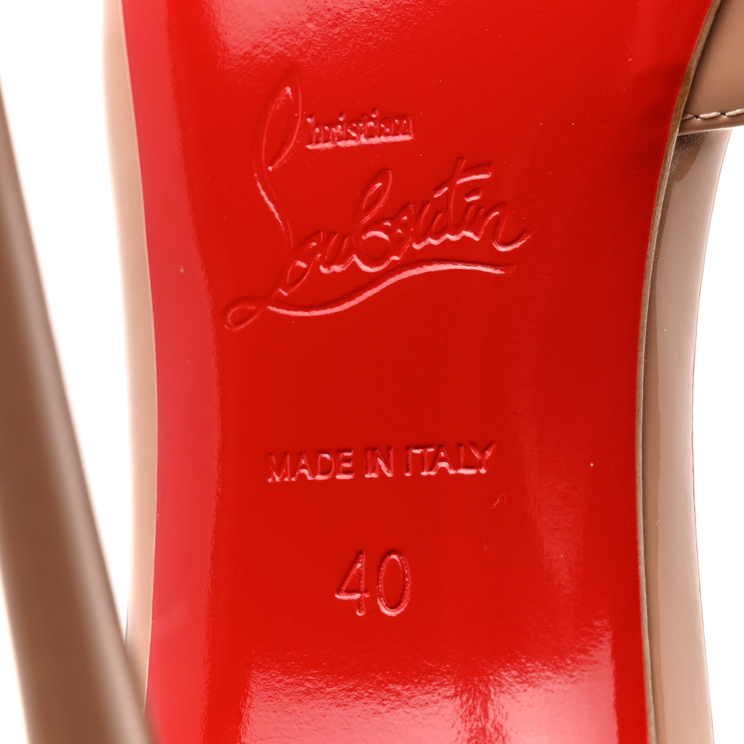 Christian Louboutin Patent Iriza 100 Pumps 40 Nude 7 of 10
