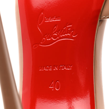 Christian Louboutin Patent Iriza 100 Pumps 40 Nude 7 of 10