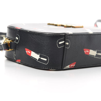 Saint Laurent Calfskin Lipstick Print Small Monogram Camera Bag Black 9 of 11