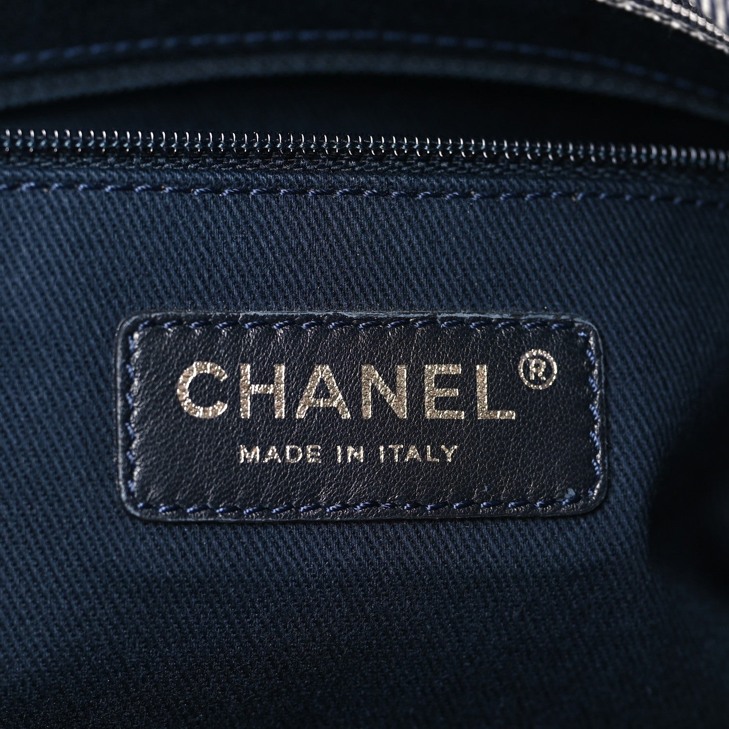 Chanel Denim Large Shopping Tote Blue 6 of 9
