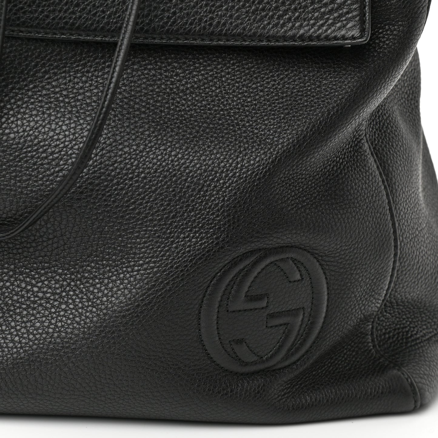 Pebbled Calfskin Soho Backpack Black