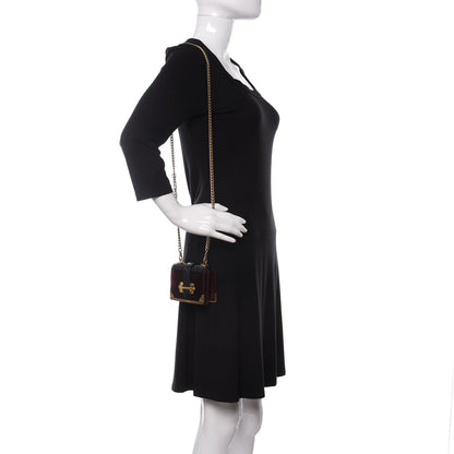 Prada Velvet Crocodile Micro Cahier Bag Ribes Black 2 of 8