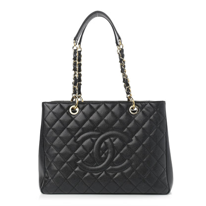 Chanel Caviar Quilted Grand Shopping Tote GST Black 1 of 12