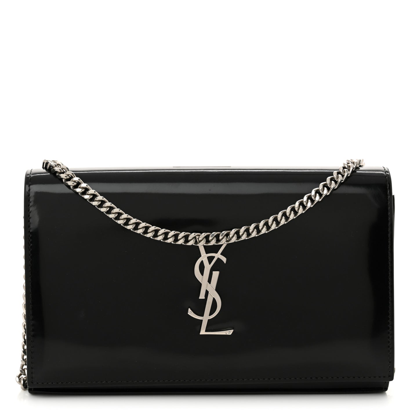 Glazed Calfskin Cassandre Wallet On Chain WOC Black