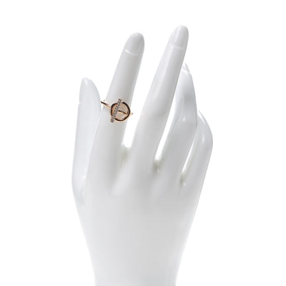 Hermes 18K Rose Gold Diamond PM Echappee Ring 51 5.75 2 of 5