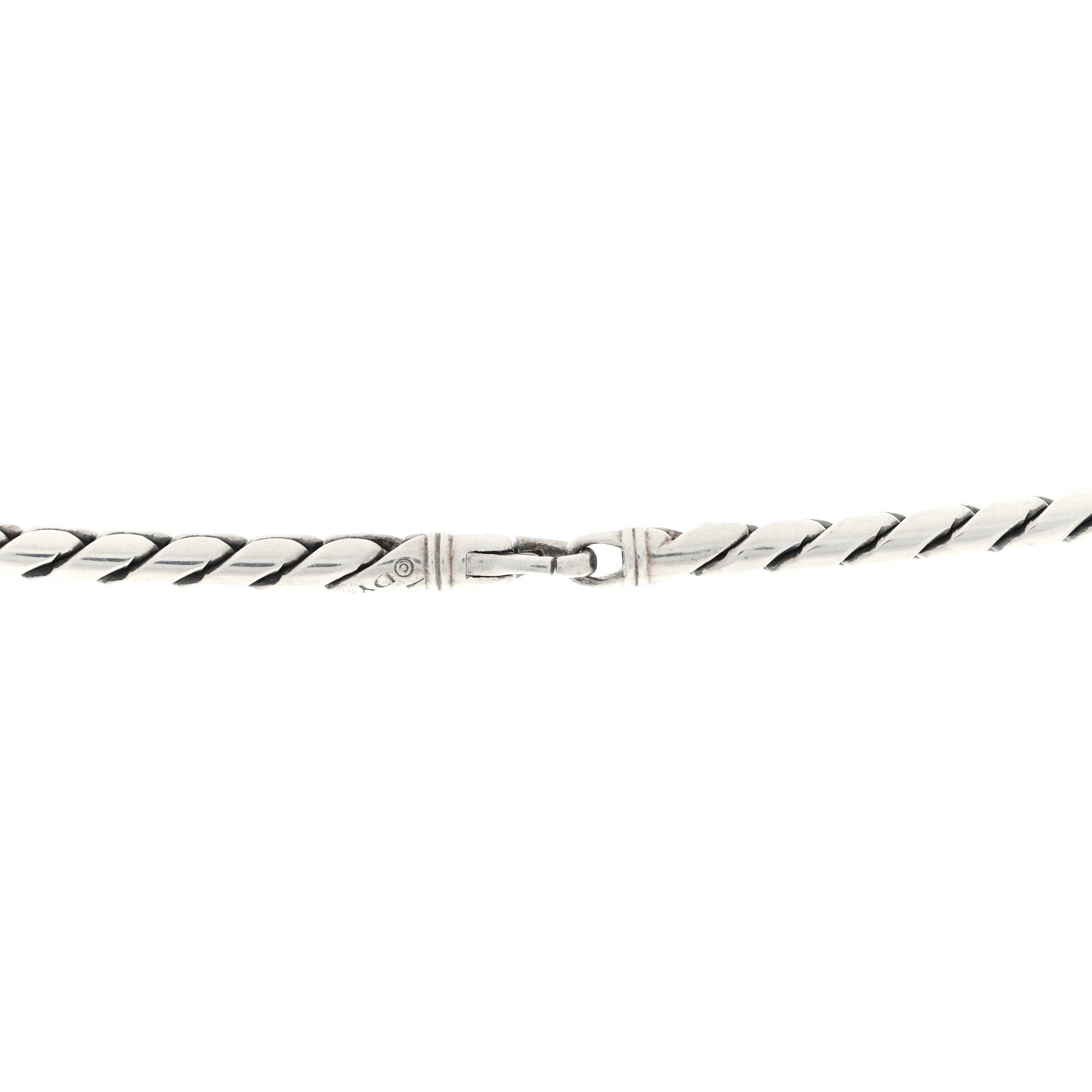 David Yurman Sterling Silver 18K Yellow Gold Papyrus Enhancer Pendant Necklace 4 of 4