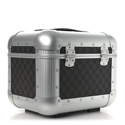 Gucci GG Supreme Monogram Aluminum Porter Beauty Case Silver 4 of 15