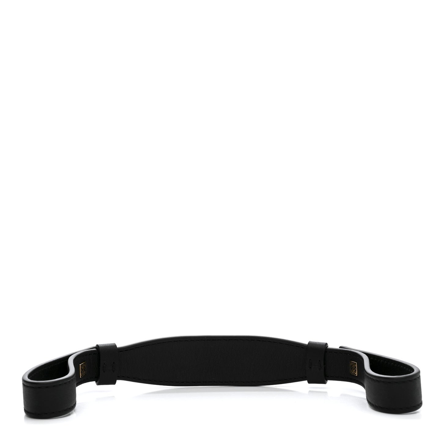 Calfskin Branded Short Strap Black