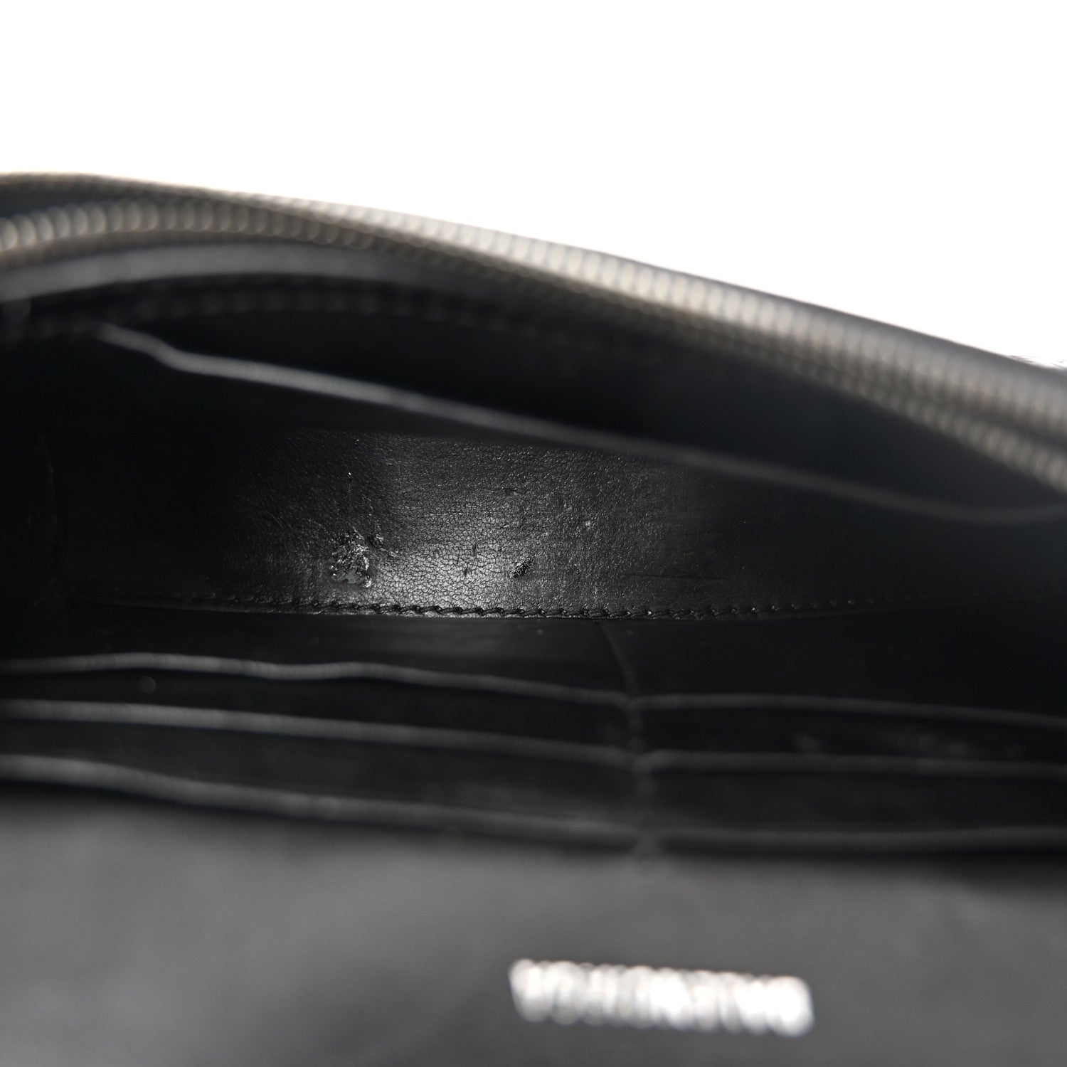 Balenciaga Shiny Calfskin Monochrome Crocodile Embossed Hourglass Chain Bag Black 5 of 13