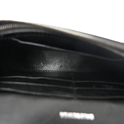 Balenciaga Shiny Calfskin Monochrome Crocodile Embossed Hourglass Chain Bag Black 5 of 13