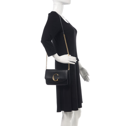 Chloe Calfskin Suede C Clutch With Chain Black 2 of 10