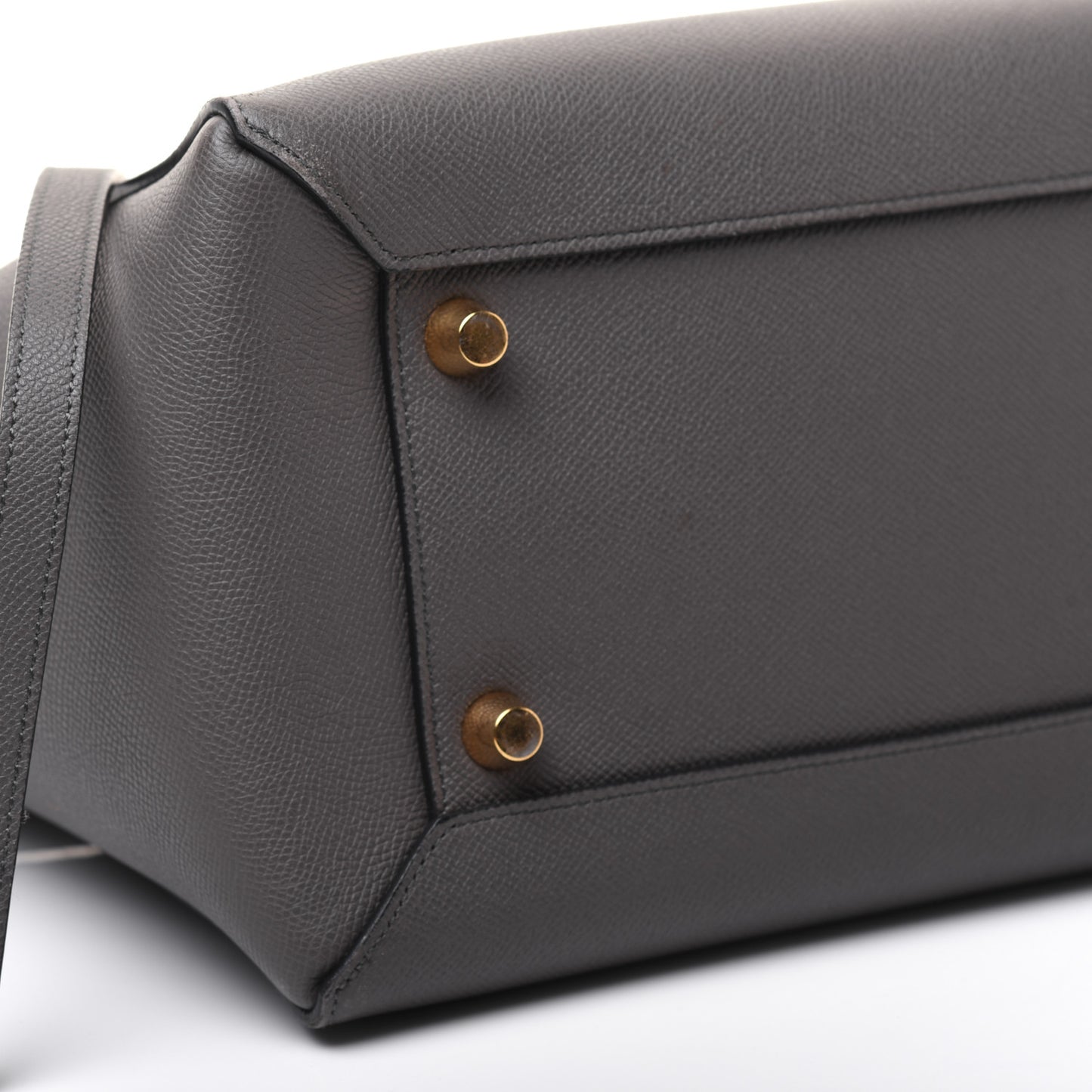 Grained Calfskin Mini Belt Bag Grey