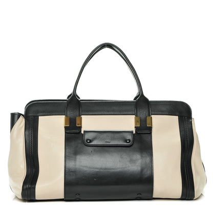 Chloe Sheepskin Calfskin Large Alice Satchel Husky White 1 of 7
