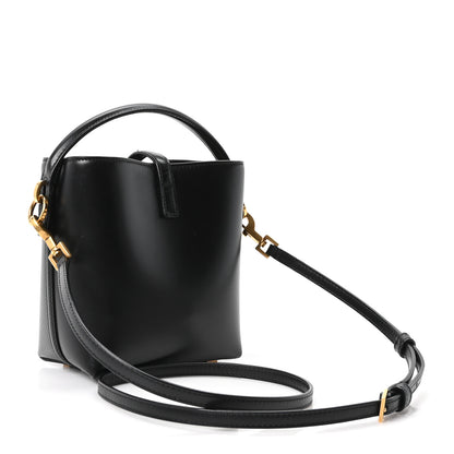 Saint Laurent Shiny Calfskin Le 37 Mini Bucket Bag Black 3 of 10