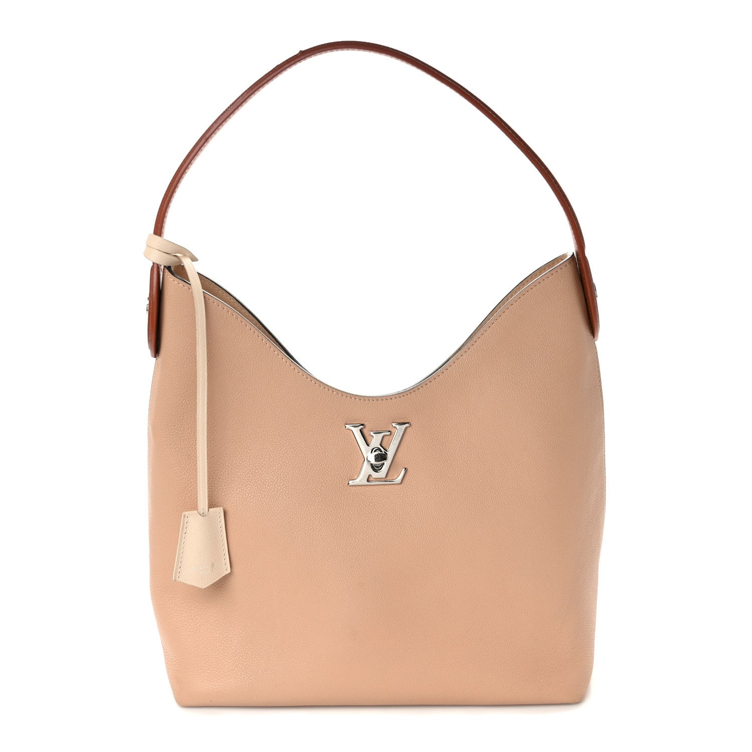Louis Vuitton Calfskin Lockme Hobo Beige 1 of 11
