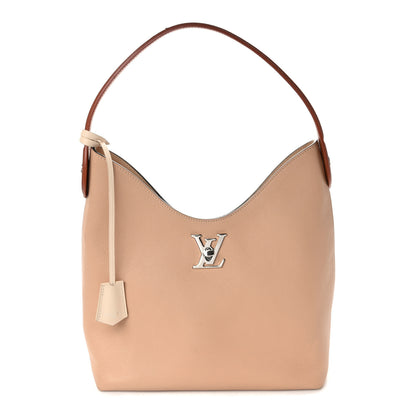 Louis Vuitton Calfskin Lockme Hobo Beige 1 of 11