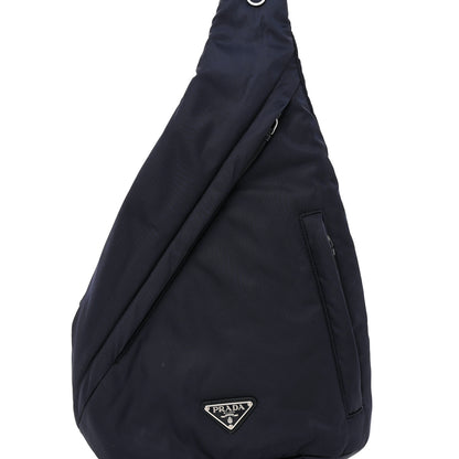 Prada Re-Nylon Vitello Metal Triangle Logo Sling Backpack Bleu 7 of 14