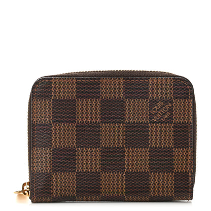 Louis Vuitton Damier Ebene Zippy Coin Purse Rose Ballerine 1 of 6