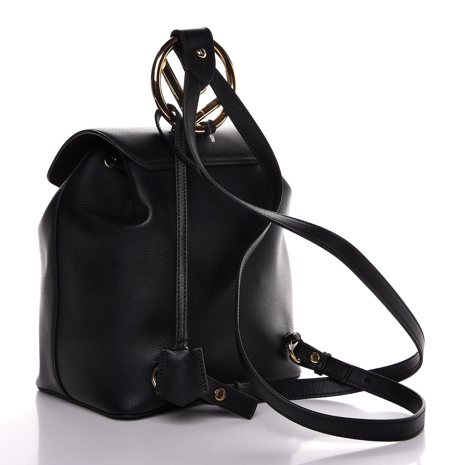 Fendi Vitello Cruise F is Fendi Drawstring Backpack Black 2 of 14