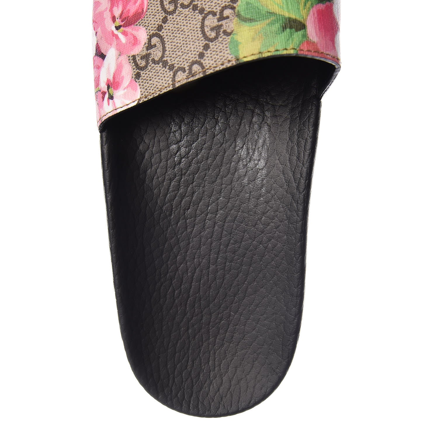 Gucci GG Supreme Monogram Blooms Slide Sandals 38 Beige Multicolor 7 of 7