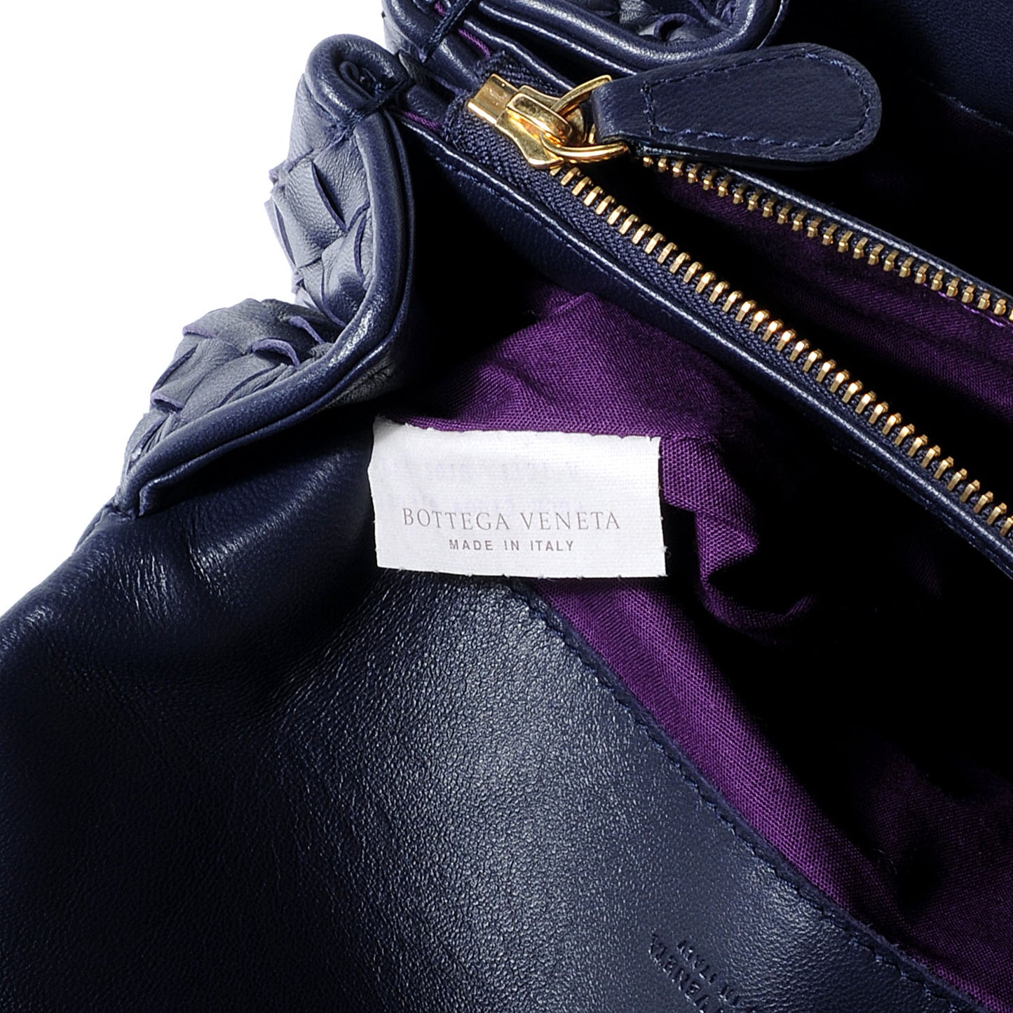 Woven Intrecciato Flap Clutch Ink