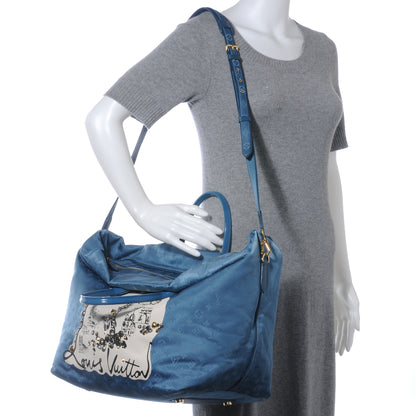 Louis Vuitton Nylon Monogram Nouvelle Vague Beach Bag Turquoise 2 of 7
