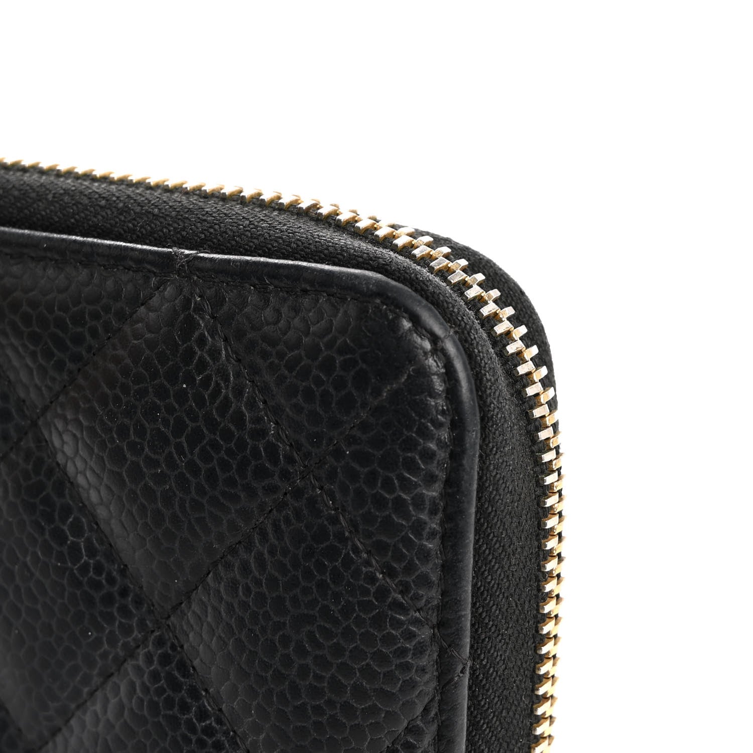 Chanel Caviar Quilted Large Gusset Zip Around Wallet Black 13 of 15