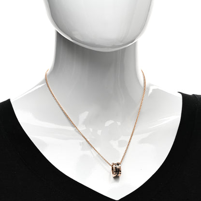 Bulgari 18K Rose Gold Ceramic B.Zero1 Legends Pendant Necklace Black 2 of 5