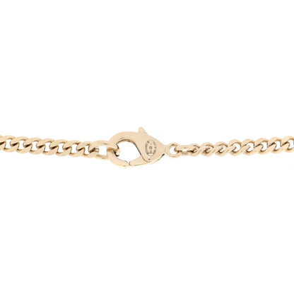 Chanel Crystal Dog Tag Charm Necklace Gold 5 of 5