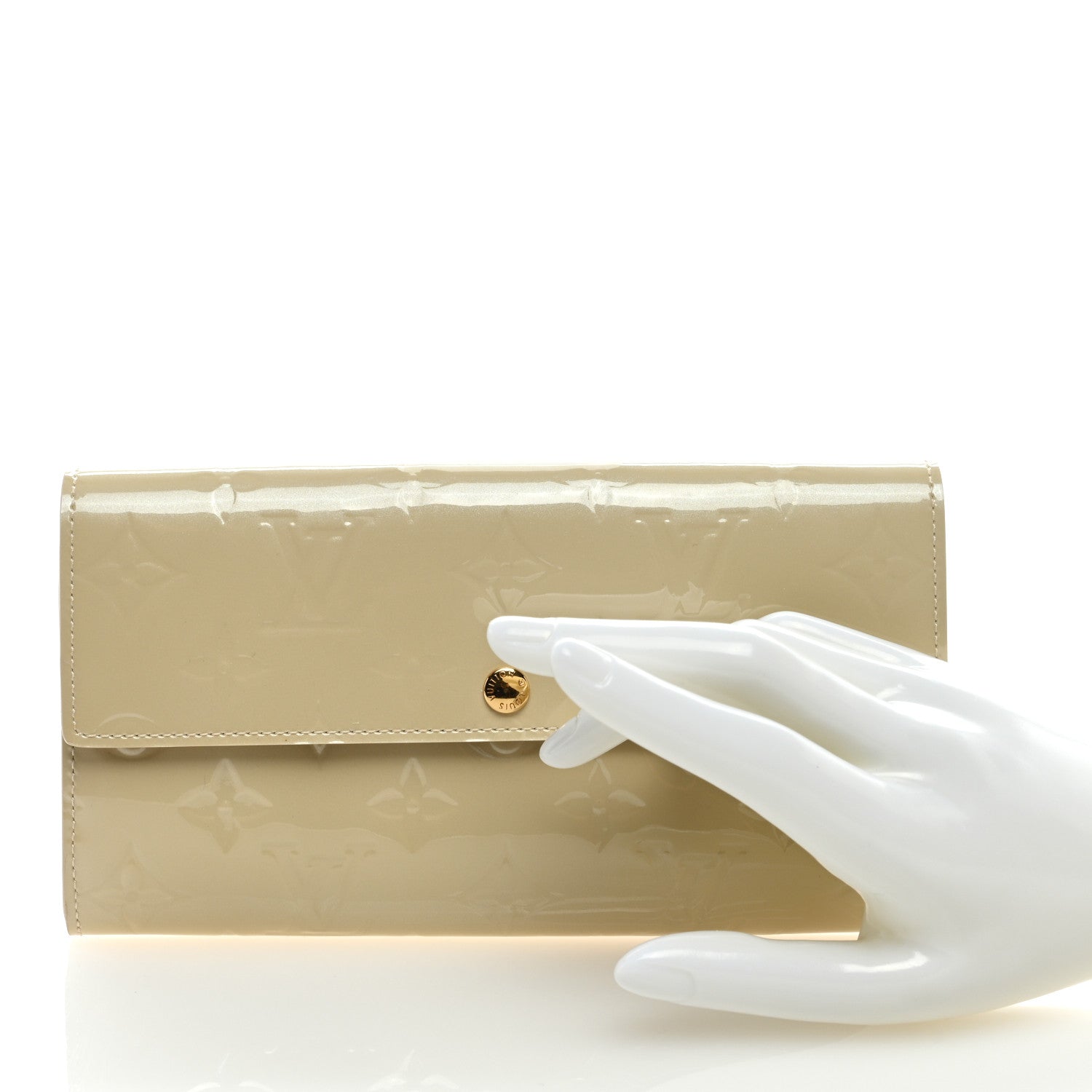 Louis Vuitton Vernis Sarah Wallet Blanc Corail 2 of 6