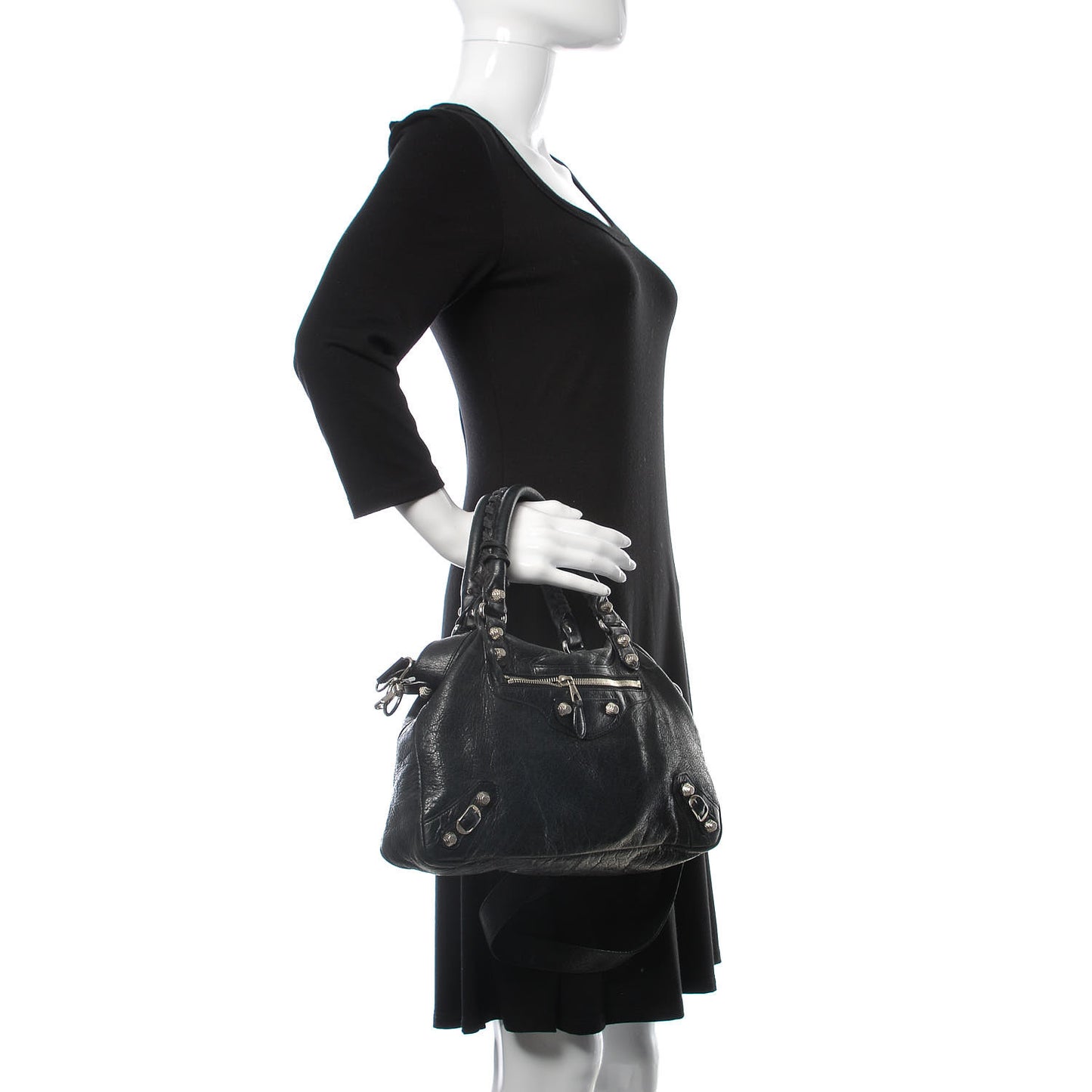 Agneau Giant 12 Silver Hardware Town Black