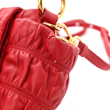 Prada Nappa Dressy Gaufre Flap Bag Rosso 16 of 16