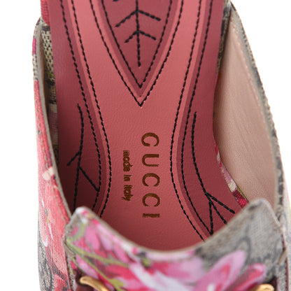 Gucci GG Supreme Monogram Blooms Womens Princetown Slippers 35 Beige Multicolor Dry Rose 7 of 8