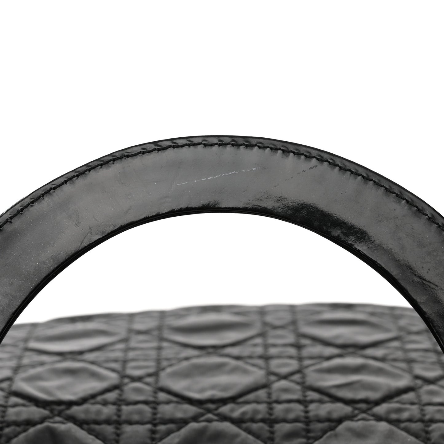 Nylon Cannage Medium Lady Dior Black