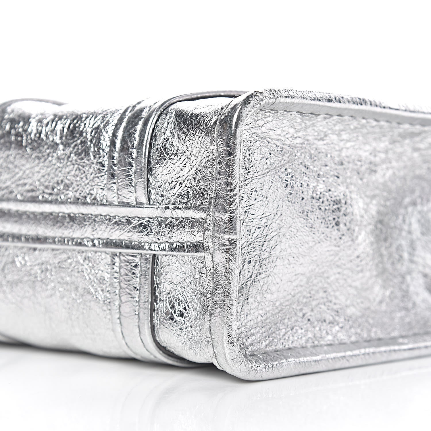 Balenciaga Metallic Calfskin XXS Bazar Shopper Tote Silver Hardware 8 of 9
