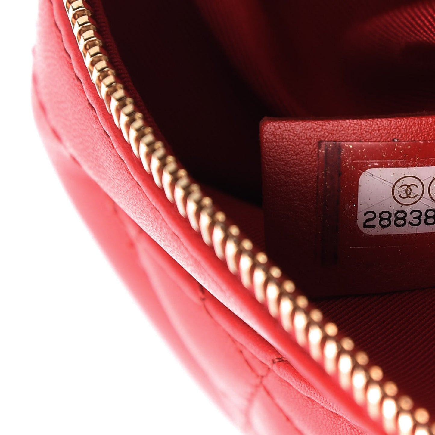 Lambskin Quilted Waist Belt Bag Red