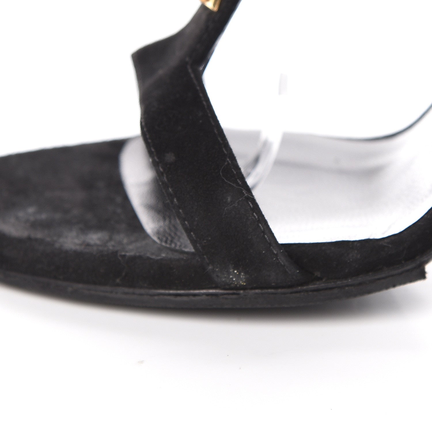 Saint Laurent Suede Janis Sandals 35.5 Black 11 of 15