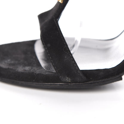 Saint Laurent Suede Janis Sandals 35.5 Black 11 of 15