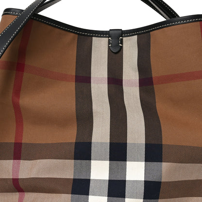 Burberry Giant Check Canvas Calfskin Ashby Bucket Bag Birch Brown 6 of 8
