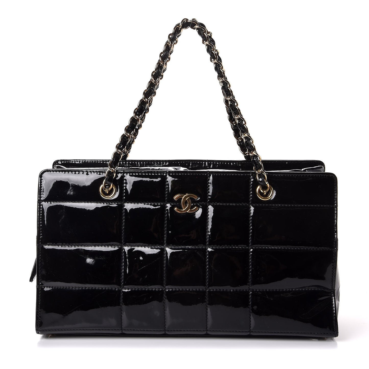 Patent Chocolate Bar CC Tote Black