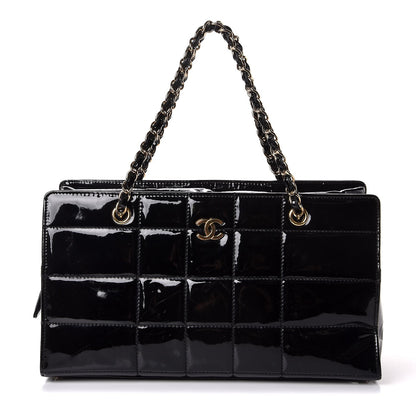 Chanel Patent Chocolate Bar CC Tote Black 1 of 7