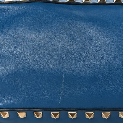 Valentino Garavani Vitello Small Rockstud Tote Blue Delft 9 of 9