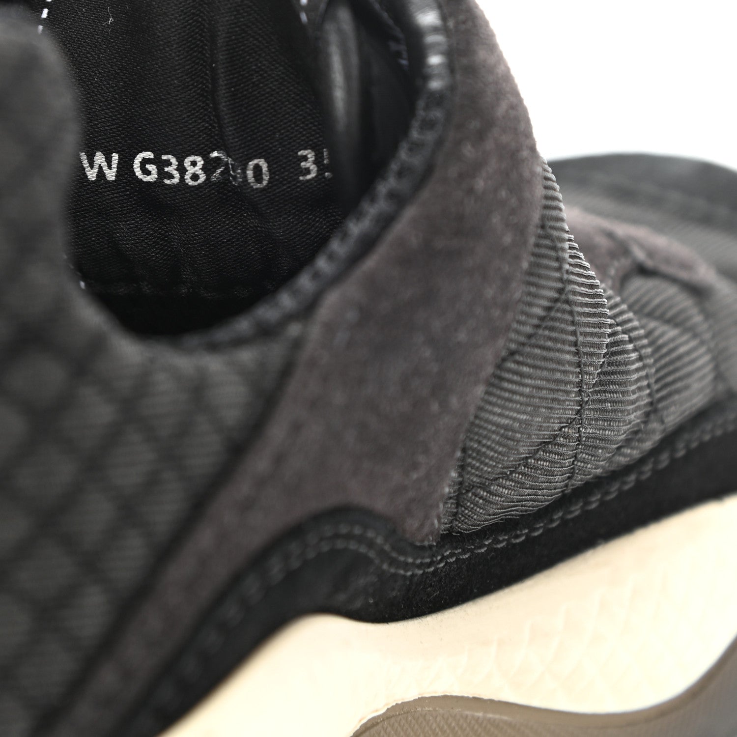 Chanel Mesh Suede Calfskin Quilted Sneakers 35 Black Dark Grey 8 of 9