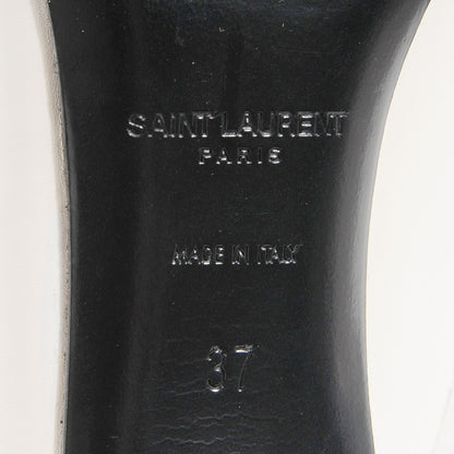 Saint Laurent Calfskin Classic Paris 105 Escarpin Pumps 37 Dove White 6 of 8