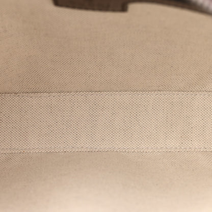 Gucci GG Supreme Monogram Textured Dollar Calfskin Web Ophidia Wristlet Shoulder Bag Beige Ebony New Acero 5 of 11