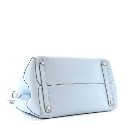 Christian Dior Supple Grained Calfskin Large Open Bar Tote Light Blue 4 of 13