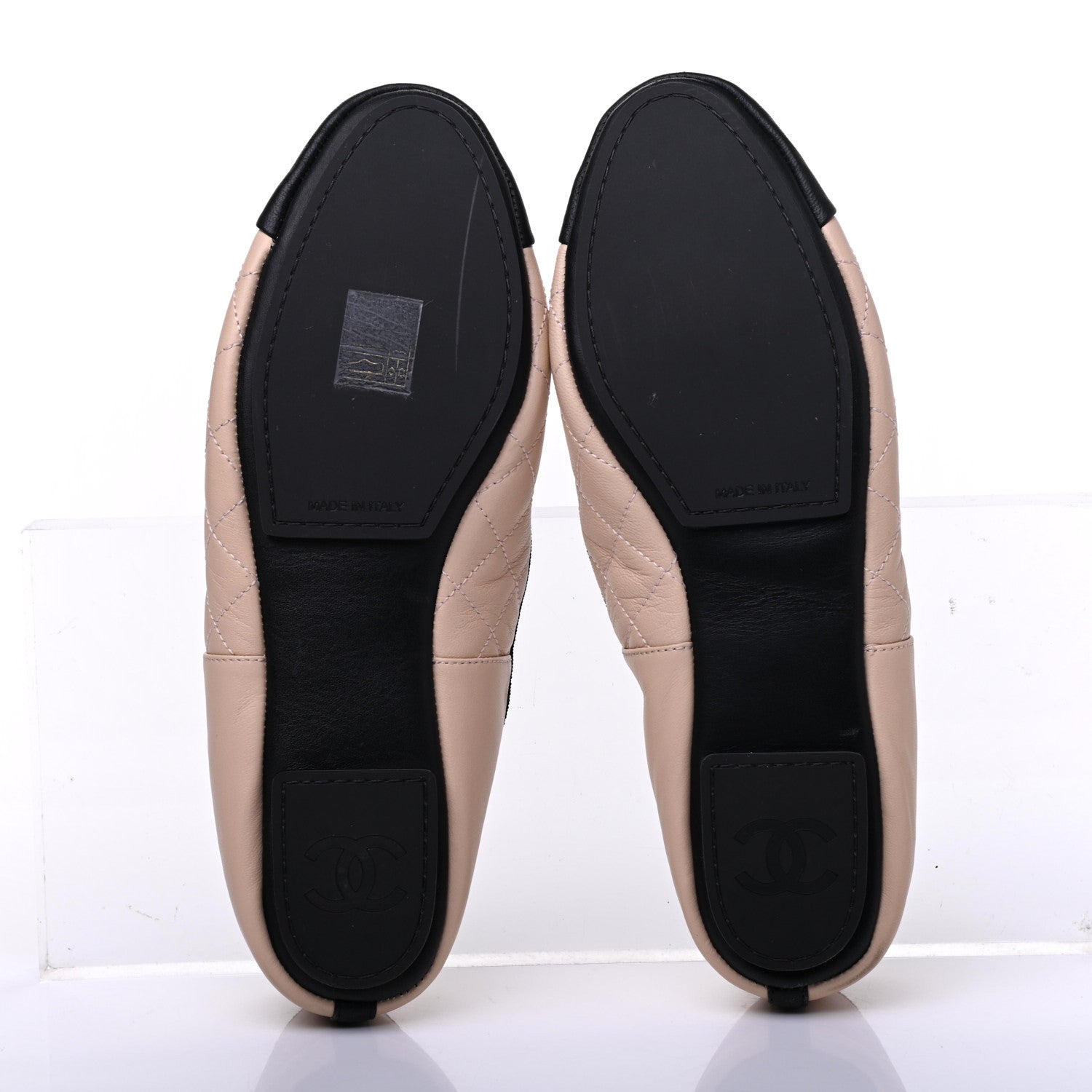 Chanel Lambskin Quilted Cap Toe Slipper With Pouch 37 Pink Black 5 of 17