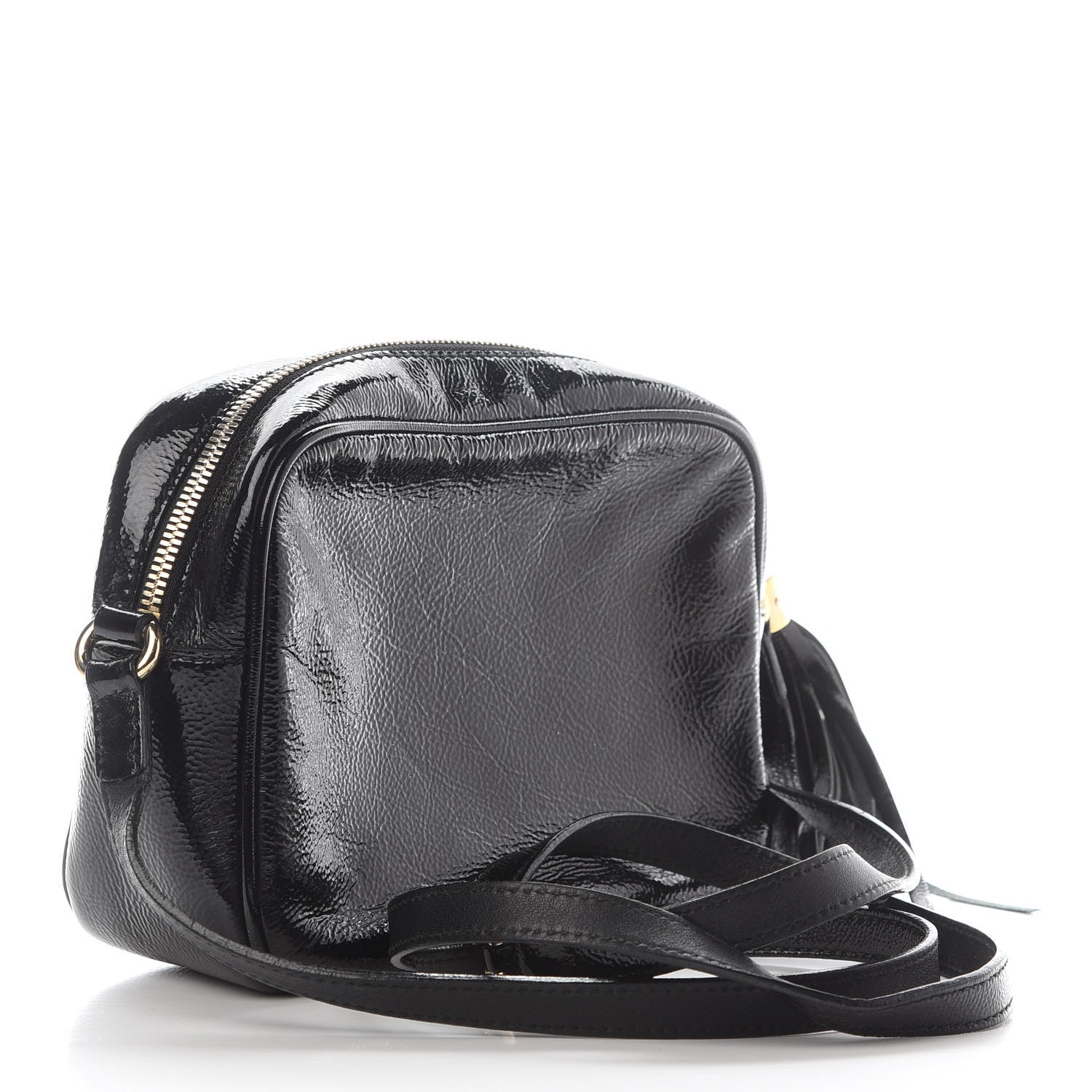 Gucci Soft Patent Small Soho Disco Bag Black 3 of 11